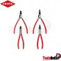 Werkzeugtasche bestueckt 4 teilig ชุดคีมแหวนล็อคสลัก ชุดปากคีบ KNIPEX 00 19 56